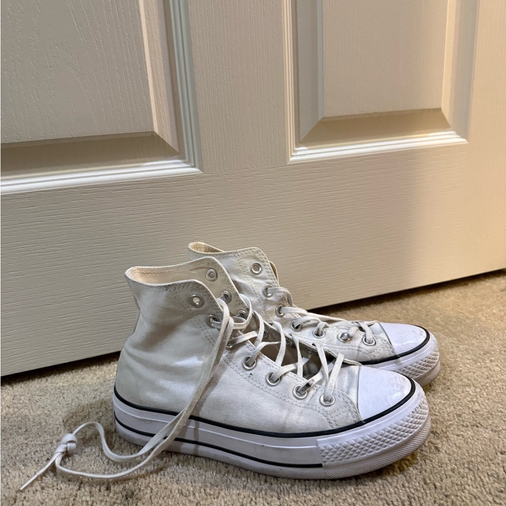 Converse White High-Top Sneakers